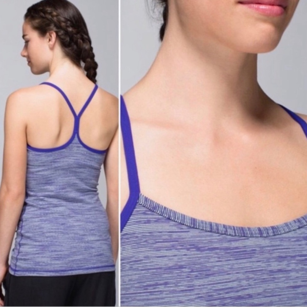 Lululemon Power Y Tank (Lyon) - Wee Are From Space Nimbus Battleship Tank Top